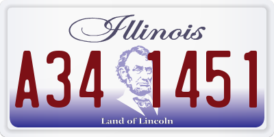 IL license plate A341451