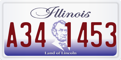 IL license plate A341453