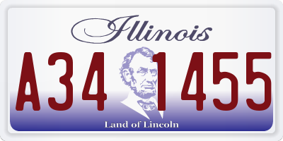 IL license plate A341455