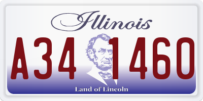 IL license plate A341460