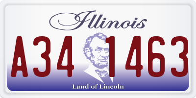IL license plate A341463