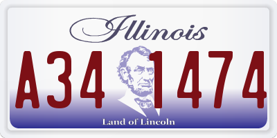 IL license plate A341474