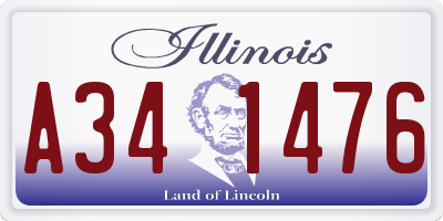 IL license plate A341476