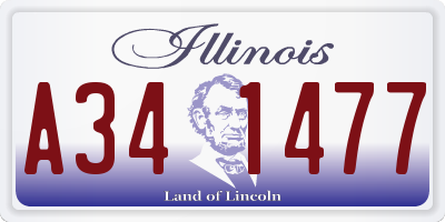 IL license plate A341477