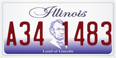 IL license plate A341483