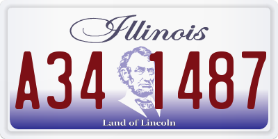 IL license plate A341487