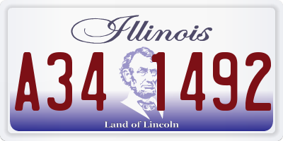 IL license plate A341492