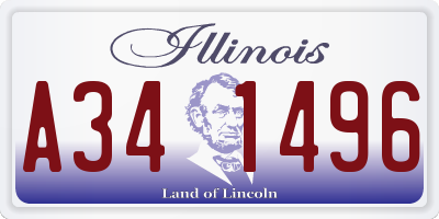 IL license plate A341496