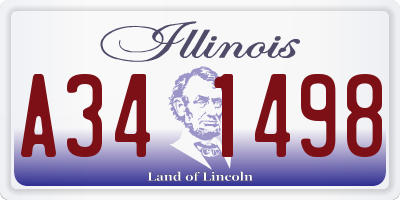 IL license plate A341498