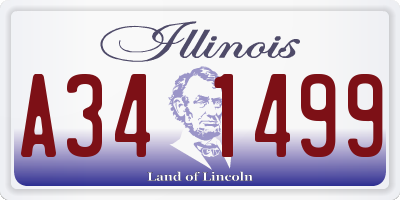 IL license plate A341499