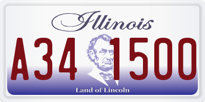 IL license plate A341500
