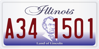 IL license plate A341501