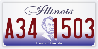 IL license plate A341503