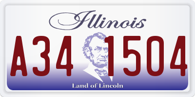 IL license plate A341504