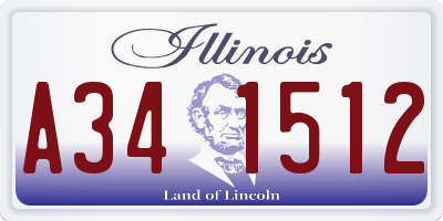 IL license plate A341512