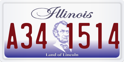 IL license plate A341514
