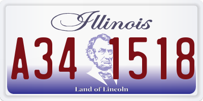 IL license plate A341518