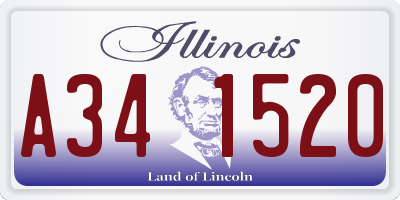 IL license plate A341520