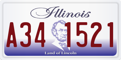 IL license plate A341521