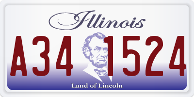 IL license plate A341524