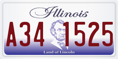 IL license plate A341525