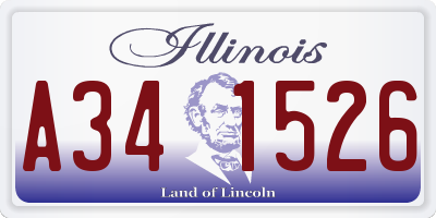 IL license plate A341526