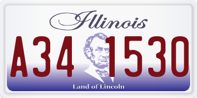 IL license plate A341530