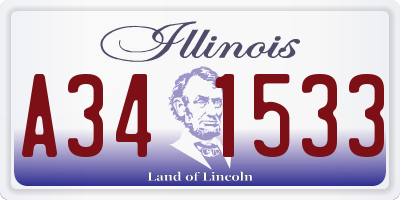 IL license plate A341533