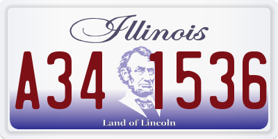 IL license plate A341536
