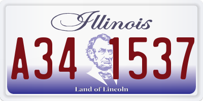 IL license plate A341537
