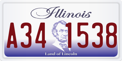 IL license plate A341538