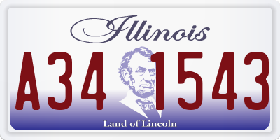 IL license plate A341543