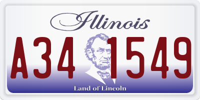 IL license plate A341549