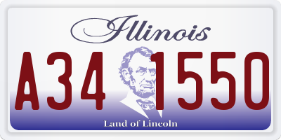 IL license plate A341550