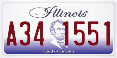 IL license plate A341551