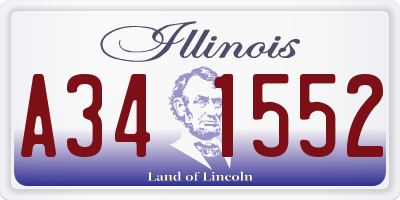 IL license plate A341552