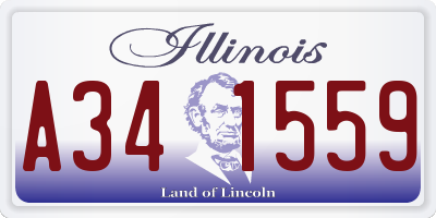 IL license plate A341559
