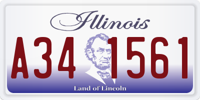 IL license plate A341561