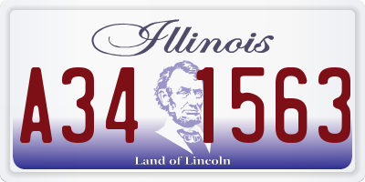 IL license plate A341563