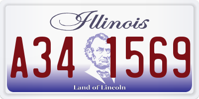 IL license plate A341569