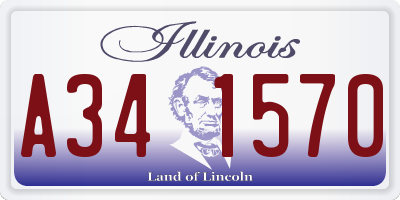 IL license plate A341570