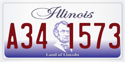 IL license plate A341573