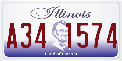 IL license plate A341574