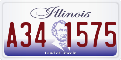 IL license plate A341575