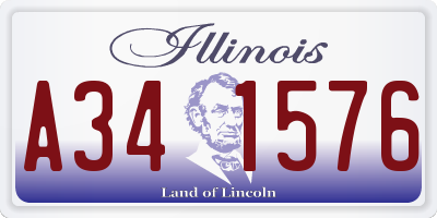 IL license plate A341576