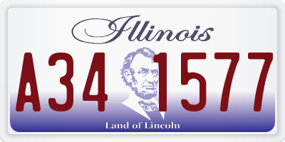 IL license plate A341577
