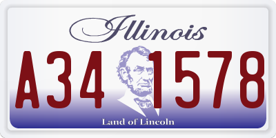 IL license plate A341578