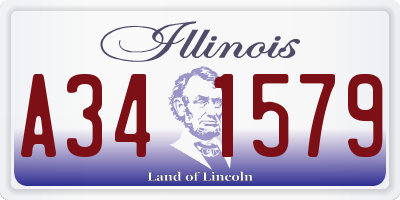 IL license plate A341579