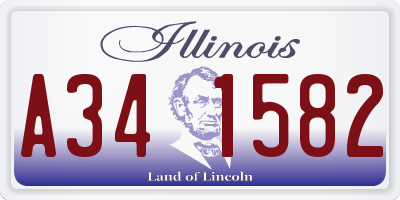 IL license plate A341582