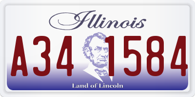 IL license plate A341584